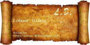 Lohner Diána névjegykártya